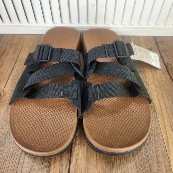 Chaco Lowdown Slides Men's 14 Black Adjustable Outdoors Beach Lakeshore Sandals - Picture 8 of 11